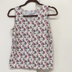 Maggie Lawrence Pink Roses Tank Top size S